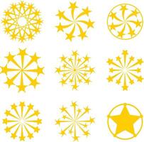 conjunto de Starburst logo símbolo vector