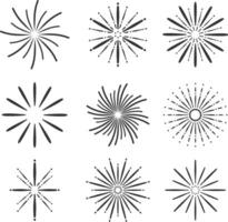 Set of Sparkles and Bursts vector icon