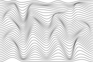 Abstract wavy lines topography isolated on white background vector