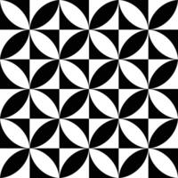 Monochrome geometry black and white seamless pattern with leaves vector