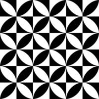 Monochrome geometry black and white seamless pattern with leaves vector