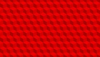 3d cube pattern red background. Vector illustration