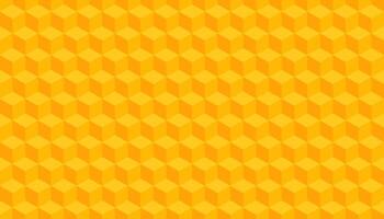 3d cube pattern yellow background. Vector illustration
