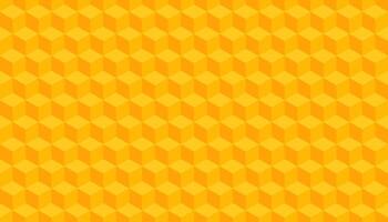 3d cube pattern yellow background. Vector illustration