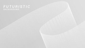 Gray white futuristic abstract background. flowing wavy lines texture background. Suitable for banners, posters, cards, wallpaper. vector