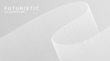 Gray white futuristic abstract background. flowing wavy lines texture background. Suitable for banners, posters, cards, wallpaper. vector