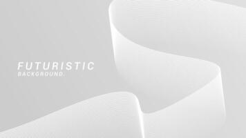 Gray white futuristic abstract background. flowing wavy lines texture background. Suitable for banners, posters, cards, wallpaper. vector