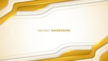 Vector illustration of a luxury abstract background with white and gold frames. Modern elegant background banner with lines.