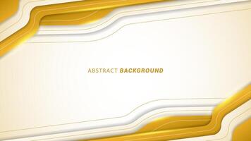 Vector illustration of a luxury abstract background with white and gold frames. Modern elegant background banner with lines.