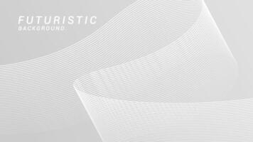 Gray white futuristic abstract background. flowing wavy lines texture background. Suitable for banners, posters, cards, wallpaper. vector