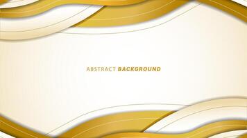 Vector illustration of a luxury abstract background with white and gold frames. Modern elegant background banner with lines.