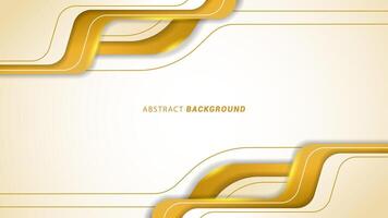 Vector illustration of a luxury abstract background with white and gold frames. Modern elegant background banner with lines.