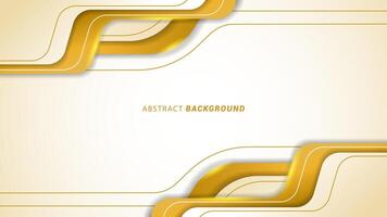 Vector illustration of a luxury abstract background with white and gold frames. Modern elegant background banner with lines.