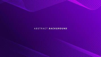 Abstract glowing wave lines on dark purple background. Dynamic wave pattern. Modern flowing wavy lines. Futuristic technology concept. Suit for banner, poster, cover, brochure, flyer, website vector