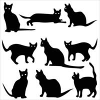 Cats Vector-Cat Silhouette Design vector