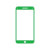 Smartphone with blank screen isolated on white background. Vector illustration. Bright colored simple icon illustration. Telephone and technology symbol graphic design element