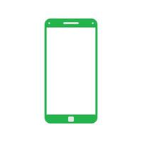 Smartphone with blank screen isolated on white background. Vector illustration. Bright colored simple icon illustration. Telephone and technology symbol graphic design element