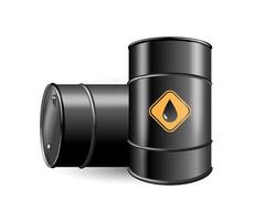 Black barrels for cruel oil vector