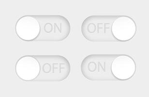 On and Off toggle switch vector