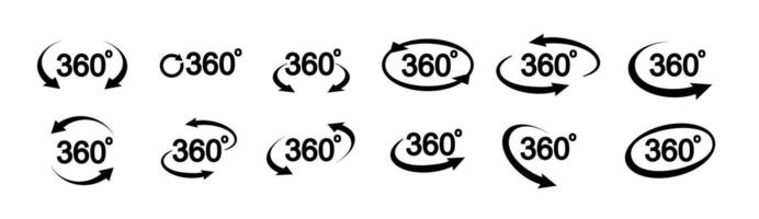 360 degree view related icon vector