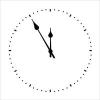 Clock face with shadow on vector