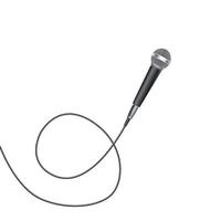 Microphone isolated on white background. vector