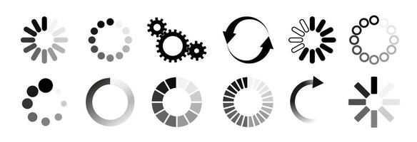 Load icon. Loading circle website vector