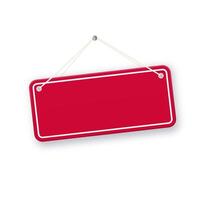 Red shop door signs hanging vector