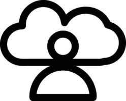 Cloud icon symbol vector image. Illustration of the hosting storage design image