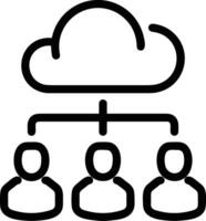 Cloud icon symbol vector image. Illustration of the hosting storage design image