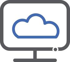 Cloud icon symbol vector image. Illustration of the hosting storage design image