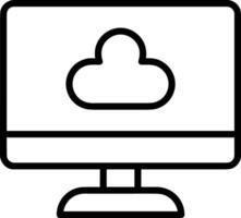 Cloud icon symbol vector image. Illustration of the hosting storage design image