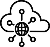 Cloud icon symbol vector image. Illustration of the hosting storage design image