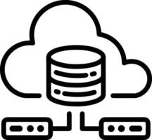 Cloud icon symbol vector image. Illustration of the hosting storage design image