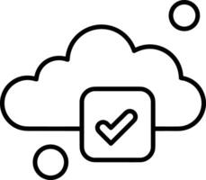 Cloud icon symbol vector image. Illustration of the hosting storage design image