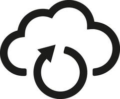 Cloud icon symbol vector image. Illustration of the hosting storage design image