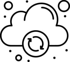 Cloud icon symbol vector image. Illustration of the hosting storage design image