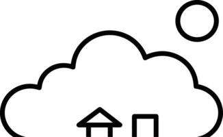 Cloud icon symbol vector image. Illustration of the hosting storage design image