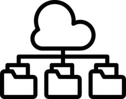 Cloud icon symbol vector image. Illustration of the hosting storage design image