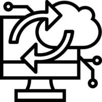 Cloud icon symbol vector image. Illustration of the hosting storage design image