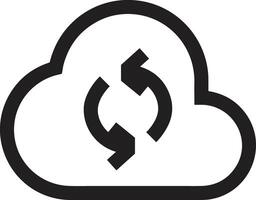 Cloud icon symbol vector image. Illustration of the hosting storage design image