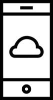 Cloud icon symbol vector image. Illustration of the hosting storage design image