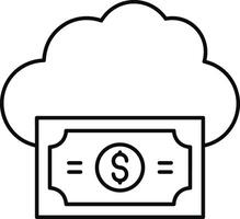 Cloud icon symbol vector image. Illustration of the hosting storage design image