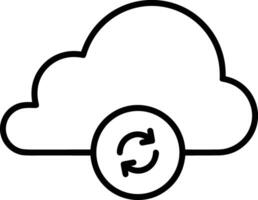 Cloud icon symbol vector image. Illustration of the hosting storage design image