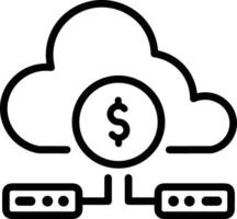 Cloud icon symbol vector image. Illustration of the hosting storage design image