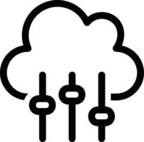 Cloud icon symbol vector image. Illustration of the hosting storage design image