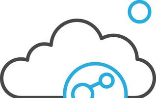 Cloud icon symbol vector image. Illustration of the hosting storage design image