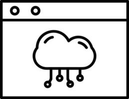 Cloud icon symbol vector image. Illustration of the hosting storage design image