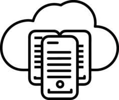 Cloud icon symbol vector image. Illustration of the hosting storage design image