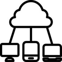 Cloud icon symbol vector image. Illustration of the hosting storage design image